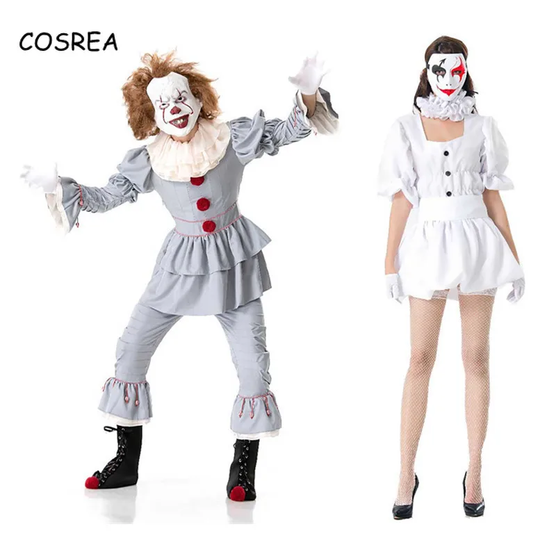 Pennywise костюм на Хэллоуин Стивен Кинг это искусственное платье для вечевечерние