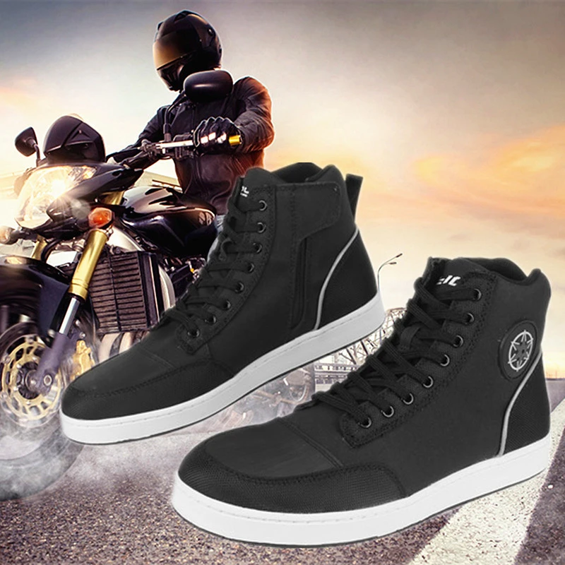 MJMOTO; профессиональная обувь в байкерском стиле; нескользящие дышащие ботинки для езды на мотоцикле; уличные спортивные повседневные ботинки; мужские байкерские ботинки