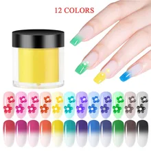 Маникюрный порошок для дизайна ногтей, термохромный пигмент, тепловое изменение цвета, температура, горячая Распродажа, инфильтрация ногтей, порошок, гель для ногтей