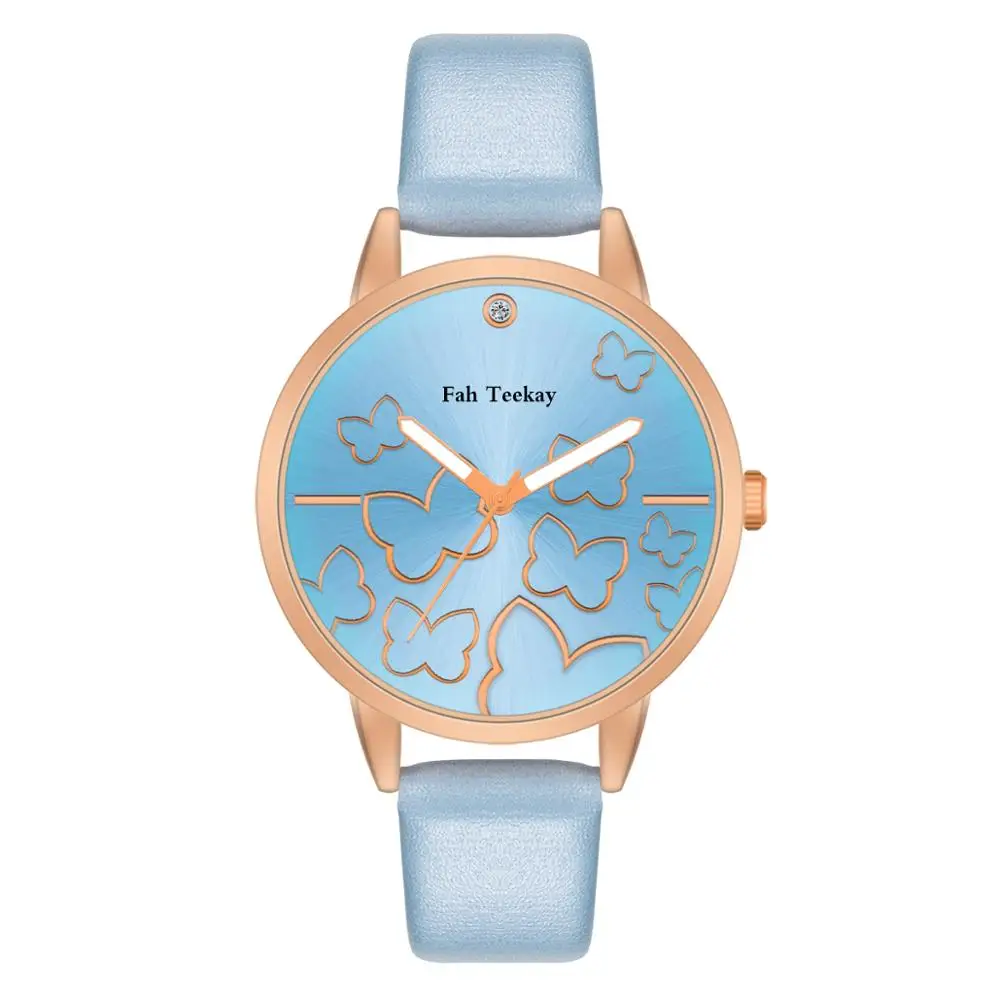 

2019 Women Dress Butterfly Watches Casual Leather Strap Ladies Luxury/fashion Wristwatches Ladies Quartz Clock Relogio Feminino