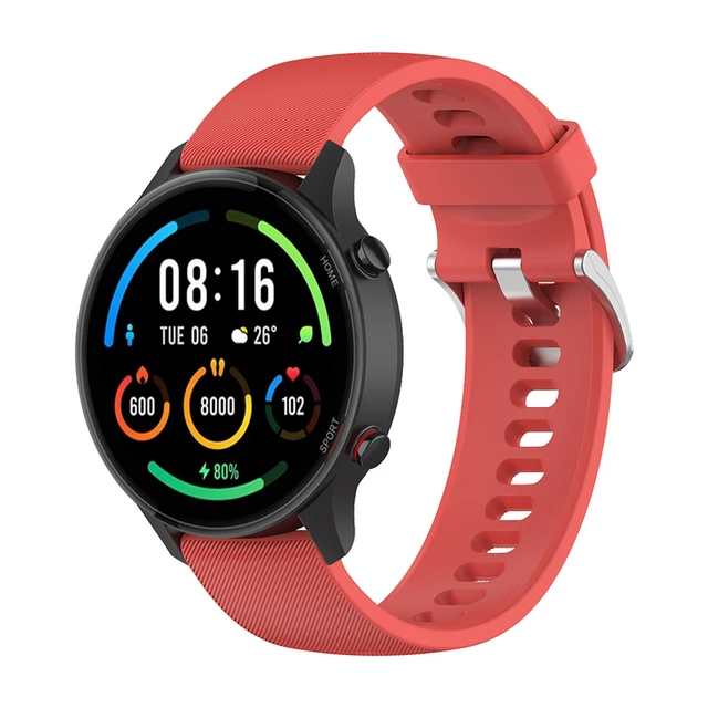 22mm Offical Silicone Replace Straps for Xiaomi Mi Watch Color Sports Edition band for Mi Watch Color Bracelet Watchbands Correa red
