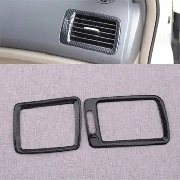

2pcs Carbon Fiber Print Dashboard Upper Console Air Outlet Vent Frame Cover Trim fit for HONDA Civic 8th 2006-2009 2010 2011