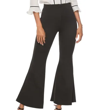 

Women's Causal Office Ladies High Waist Solid Long Pants Sandy Beach Pants Y809