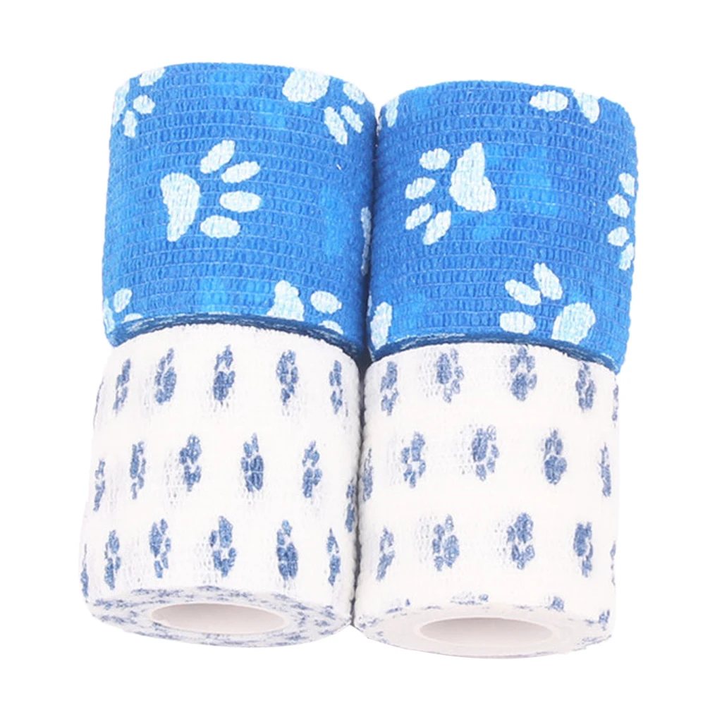 4Pcs Elastic Bandage Athletic Pet Joints Support First Aid Tapes Strap Band