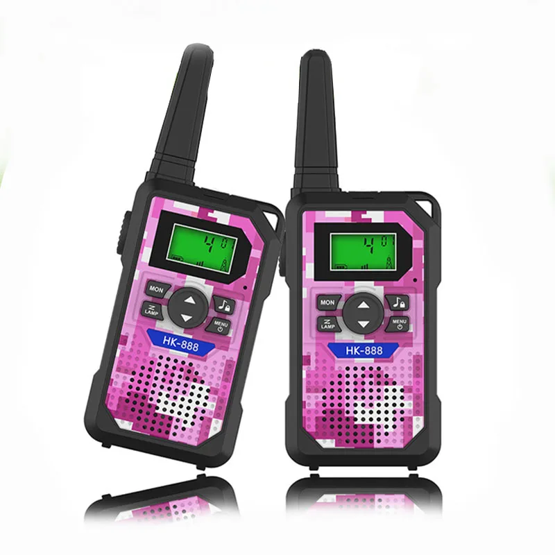 Red US 2 шт игрушка Walkie Talkie детская радиостанция двухстороннее радио большой диапазон ручной фонарик приемопередатчика коммуникатор подарки для детей - Цвет: Red US