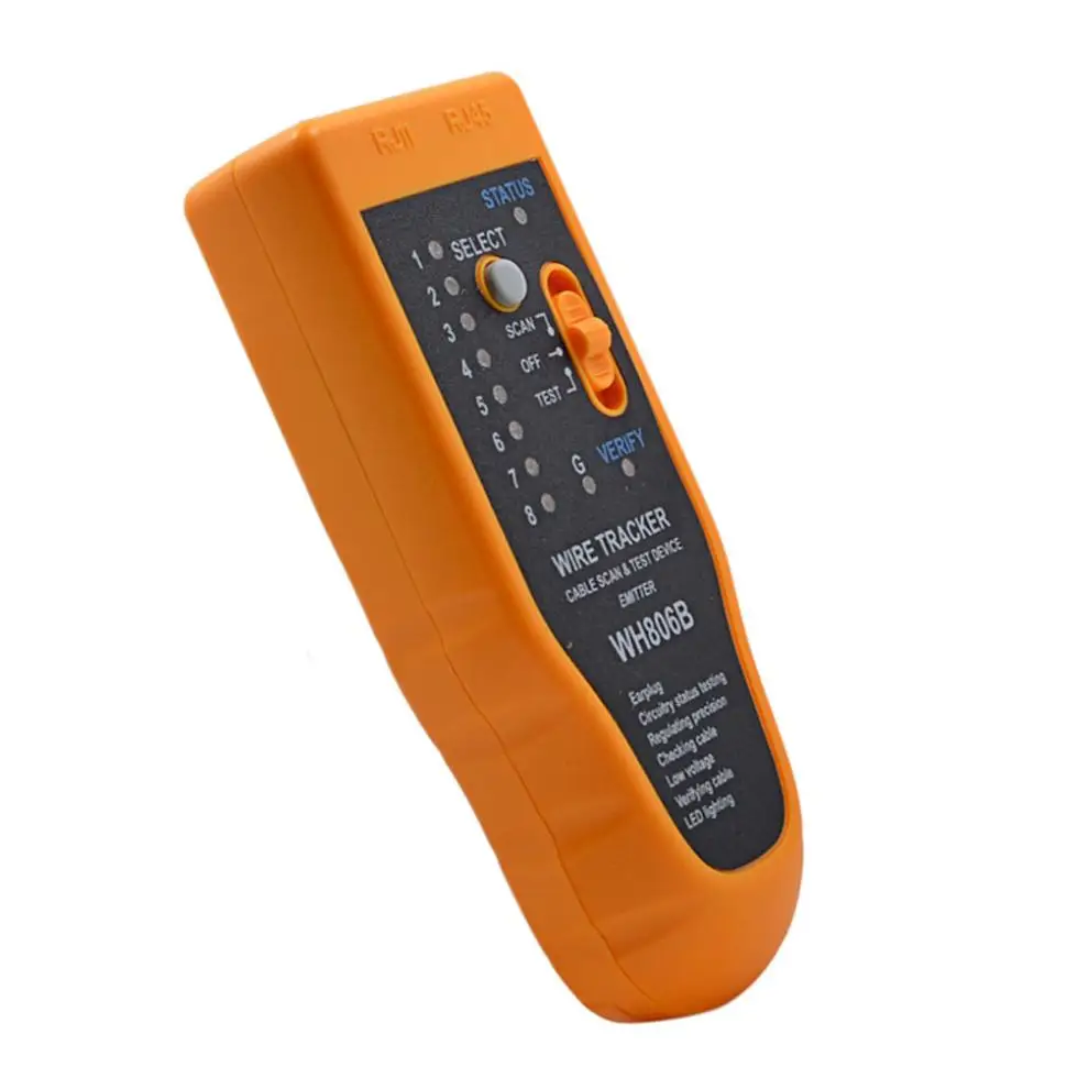 WH806B телефонный провод трекер LAN Сетевой кабель тестер для Cat5 Cat5E Cat6 RJ45 RJ11 электрическая линия поиск Последовательное тестирование