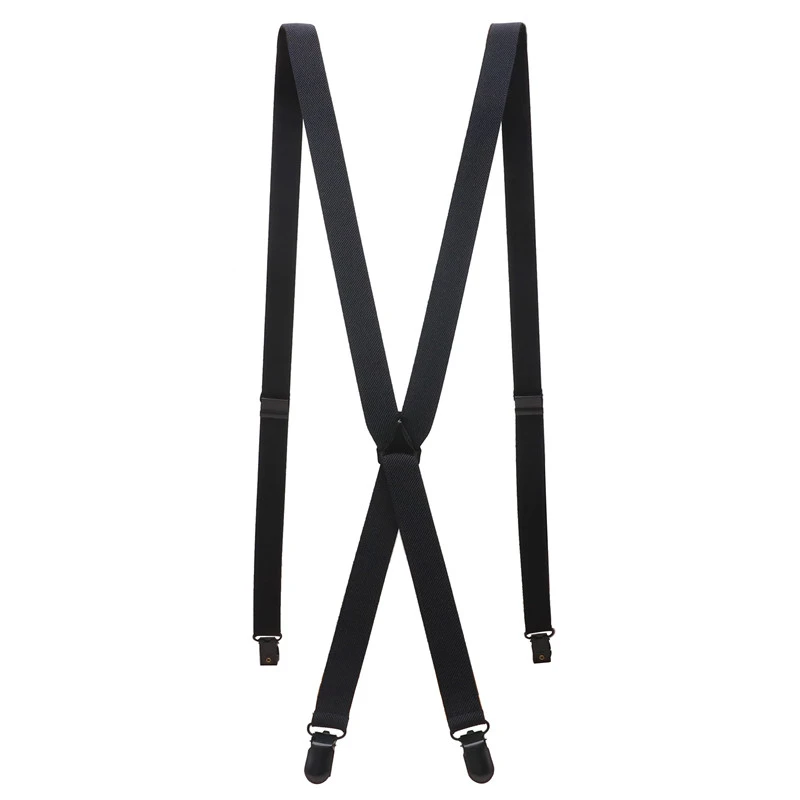 2 см ширина X-back тонкий унисекс мужские/женские подтяжки ручной работы бандаж милый креативный тонкий корпус пластинчатый металл - Color: black