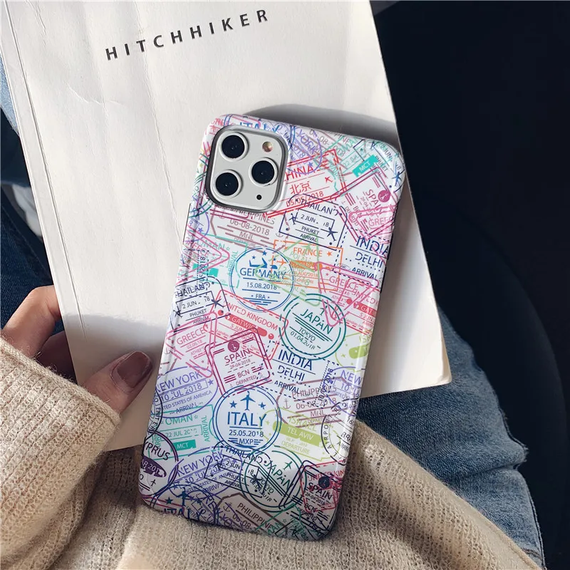 Креативный чехол для паспорта iPhone 11 Pro Max XR X XS 7 8 Plus задняя крышка цветные мягкие