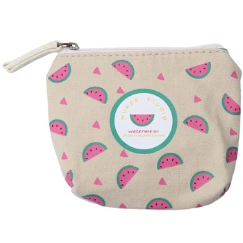 

Fresh Style Creative Cubic Fruit Canvas Coin Purse Key Wallet Storage Organizer Bag Novelty Gift