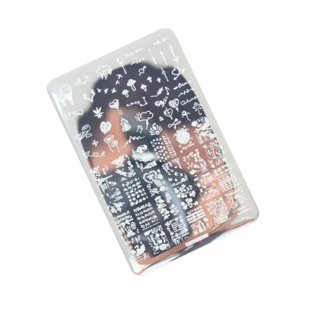 1PC**9.5X14.5cm Nail Art Stamping Plate 304 Stainless Steel Templates  Plates Image--Unique Design/Lace design nail Stamp Plate 56