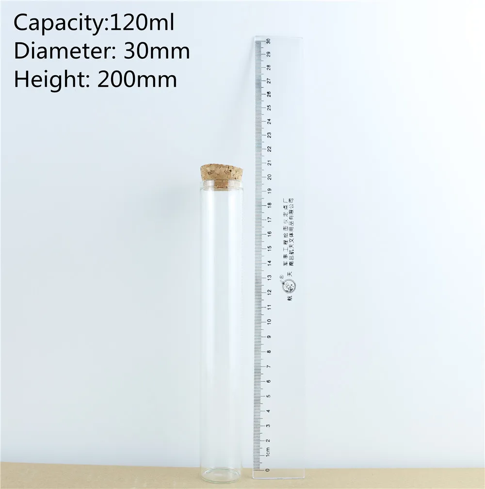 12csLot long Cork In Vitro Thick Glass Bottles Wishing Bottle Glass Cork Stopper Jars Storage Container (15)
