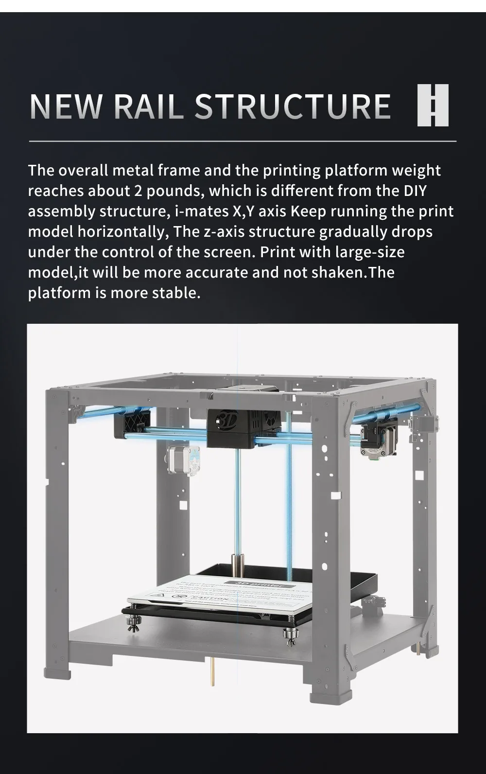 QIDI TECH 3D PRINTER i-MATES Get Extra 0.2mm Extruder 260*200*200mm Large Build Size