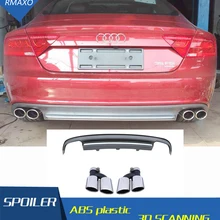 Для Audi A7 S7 обвес спойлер 2009- для Audi A7 RS7 ABS задний спойлер передний бампер диффузор защитные бамперы