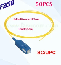 

50Pcs 1.5m FTTH SC UPC Fiber Optic Pigtail SM G657A2 SX Core 9/125 0.9mm Optical Pigtail LSZH Jacket