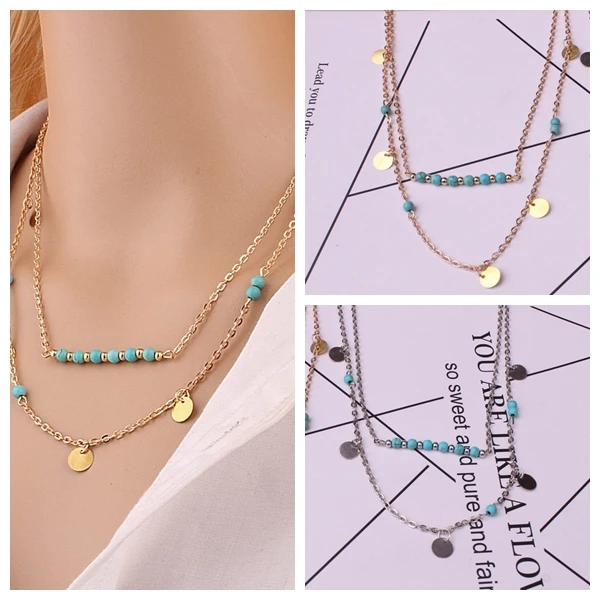 

Multilayer Round Pendant Necklace for Ms Hot Style Wholesale Hip Hop