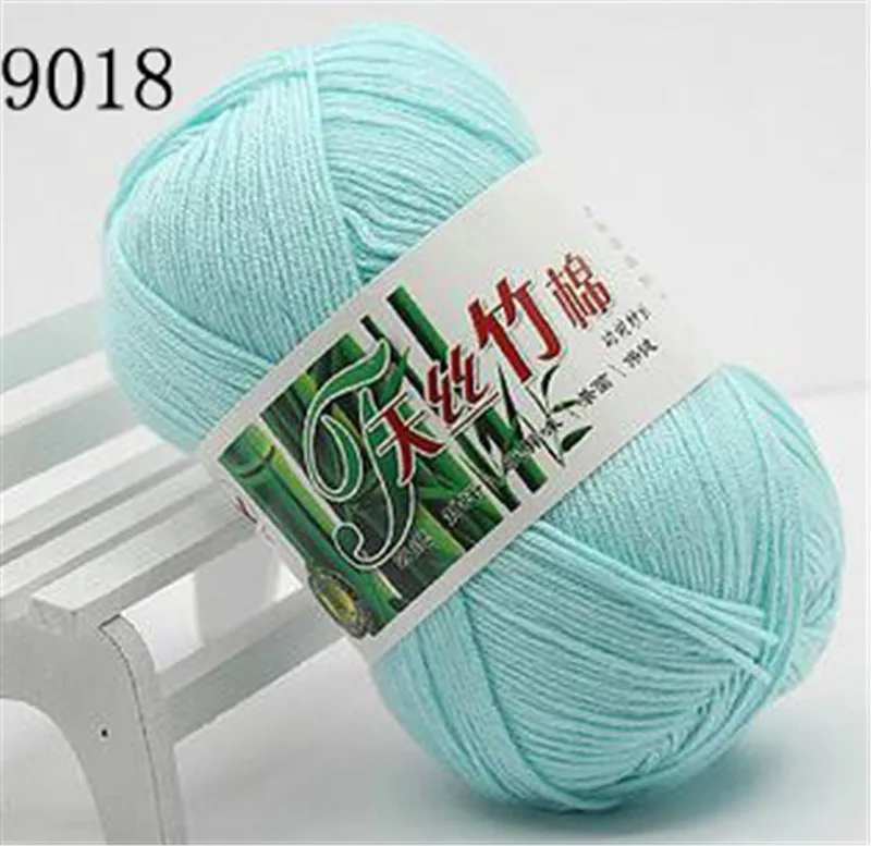 a9018 1 шт., 50 г, хлопчатобумажная пряжа, натуральный бамбук, мягкая пряжа для вязания крючком, детская пряжа для вязания, шерсть, распродажа, свитер для ручного вязания своими руками C1MX0012 - Цвет: a9018