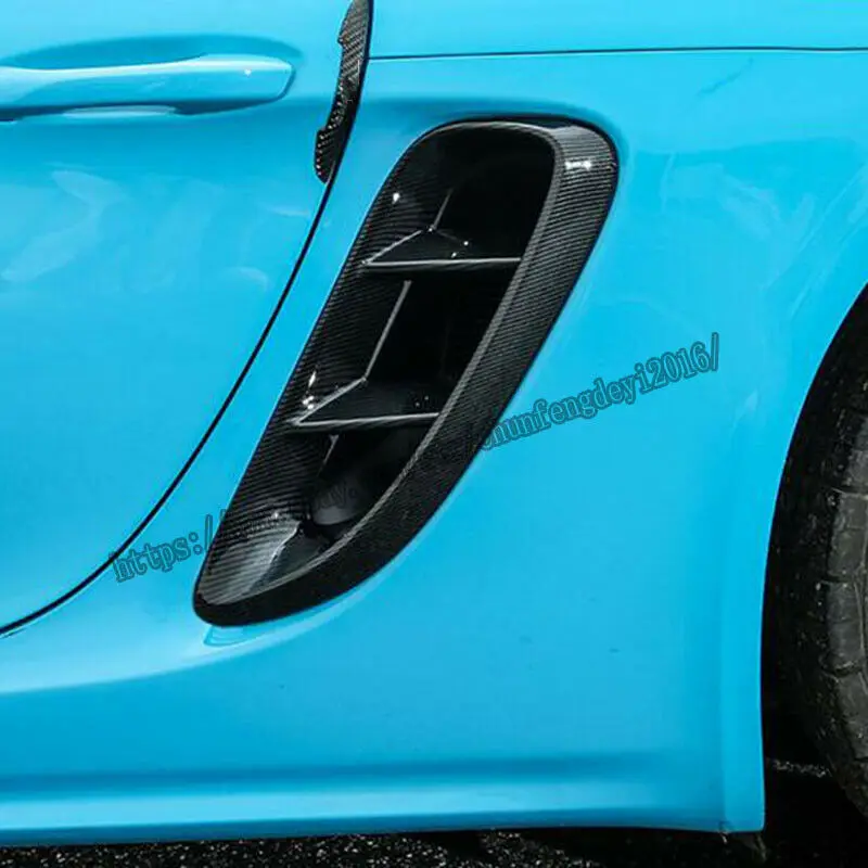 Подходит для Porsche 718 Boxster Cayman углеродное волокно боковой вентиляционный воздуховод Впускной 2 шт