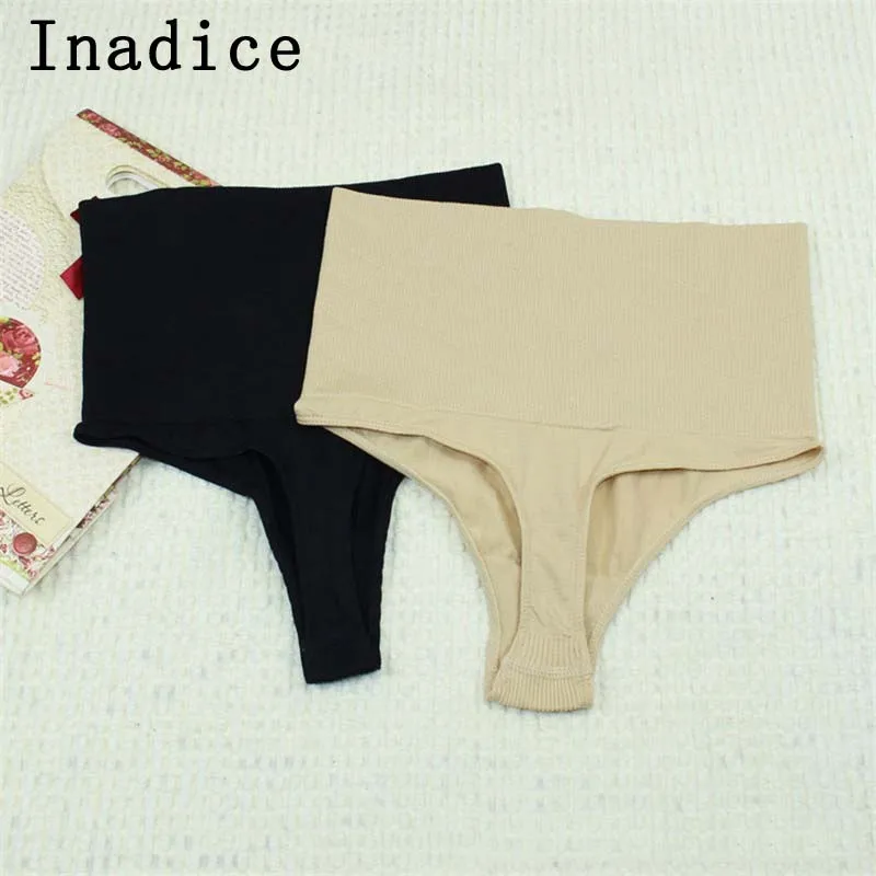 Inadice New Women High Waist Control Thong Pants Fashion Polyester Nylon Seamless Corset Belt Body Shaper Sexy Women Clothes