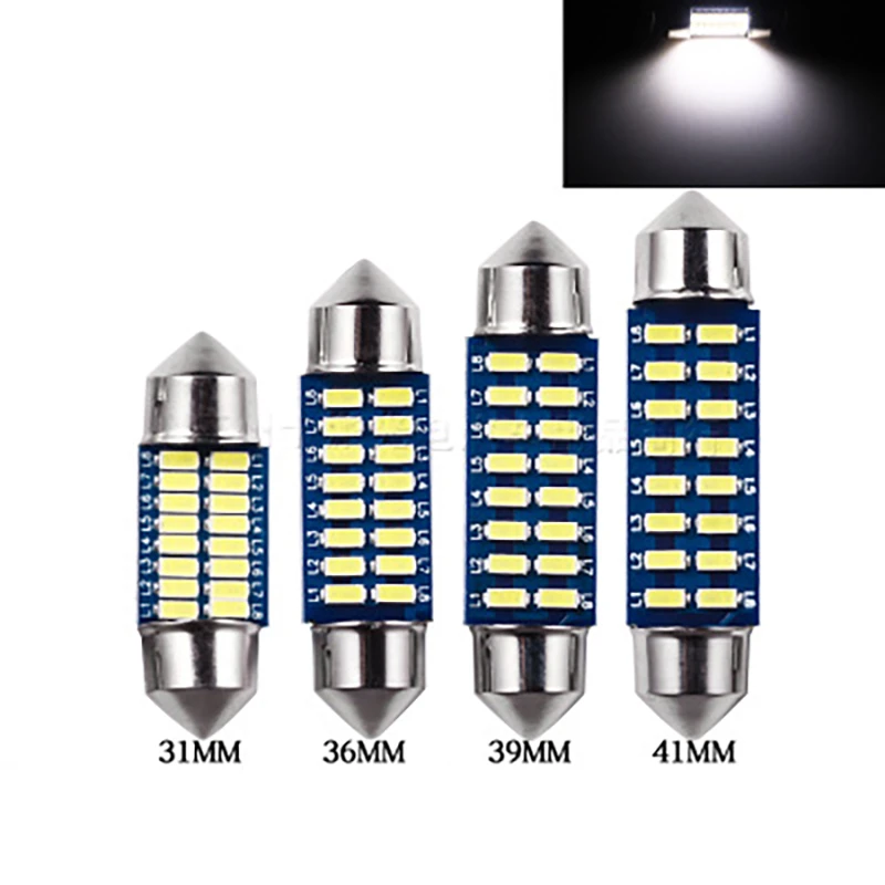 10x автомобиля 3014 16SMD гирлянда C5W 31 36-39-41 мм светодиодный светильник s купольная