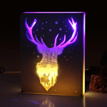

Hanging Wall Decor Art Deer Style Neon Light Warm White LED Neon Christmas Decorative Light 3D Night Light For Kids Room