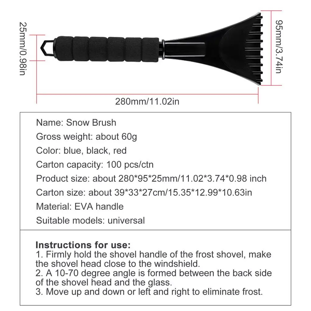 Snow Brush Snow Ice Removal Car Ice Scraper For Cars Winter Deicing Tool Multifunctional Automobile Removing Deicer