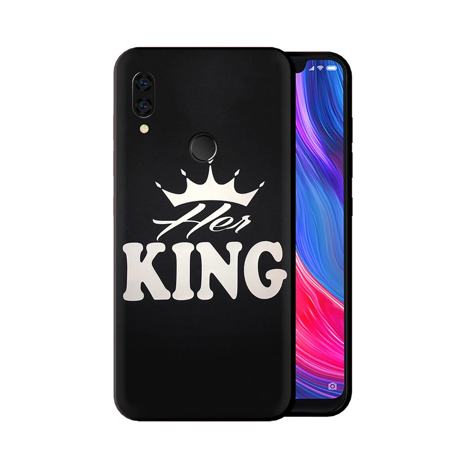 B9 EWAU King queen пара влюбленных силиконовый чехол для телефона для Xiaomi Redmi Note 4 4X5 6 7 8 Pro 5A Prime 8t - Цвет: B9