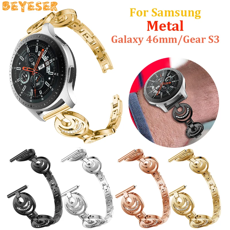 

For Huami AMAZFIT 2/2s women's Bracelet Rhinestone Metal watch bands Replacement For Samsung Galaxy 46mm/gear S3 watch straps