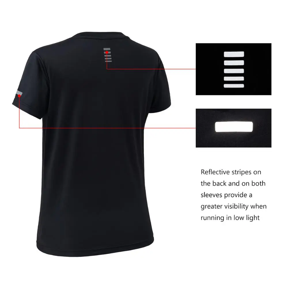 Lightbare Women Short Sleeve Running T-Shirts Lightweight Quick Dry Sports Loose