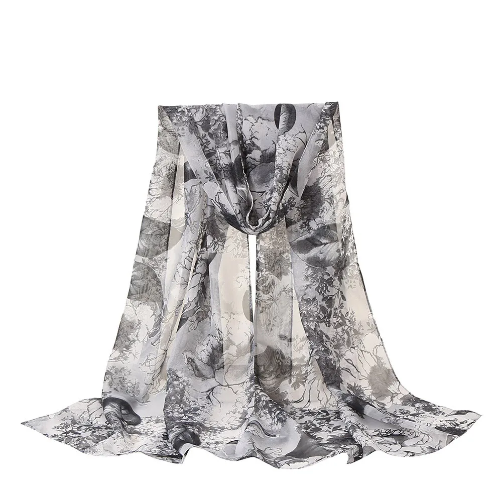 Шарф 2020 Новое поступление Модный женский длинный мягкий шарф шаль с цветочным