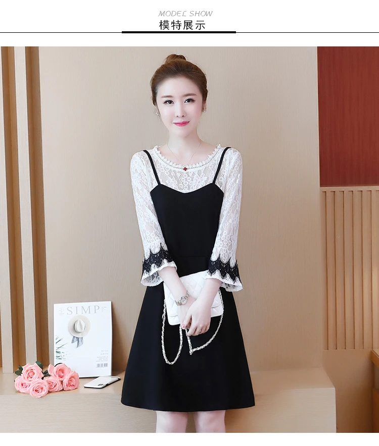 Плюс размер L-5XL XXL XXXL 3XL XXXXL 4XL платье кружевные лоскутные кофты blusas вечерние свободные толстые тонкие повседневные женские платья