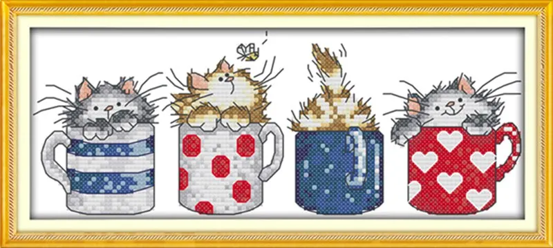 Cross stitch kit cartoon animal flower cross stitch package