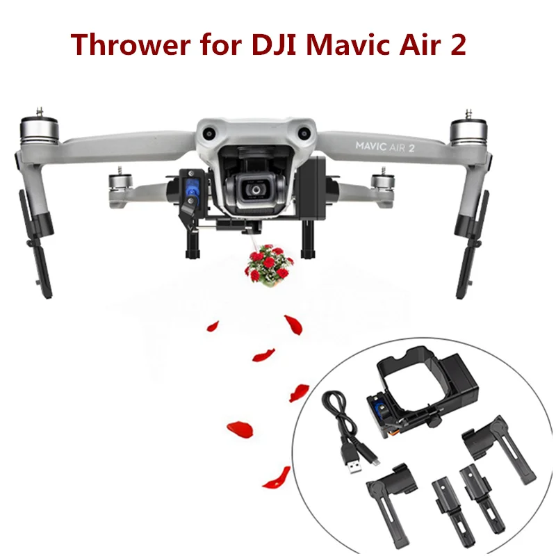 Remote Thrower for DJI Mavic Air 2 Fishing Bait Delivery Parabolic Air-Dropping System Battery Drone Quadcopter Accessories