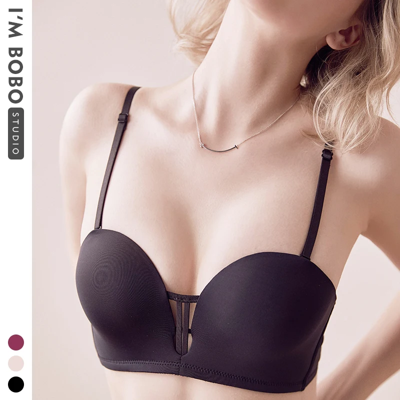 

Strapless Underwear Women Gather Non-slip Thick Top Wrap Chest-type Chest Sticker Strapless Bra Tube Top Beautiful Back