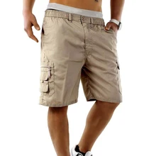 Твердые с карманами дышащие путешествия свободные прямые повседневные пляжные до колен эластичные летние прогулочные мужские Шорты повседневные