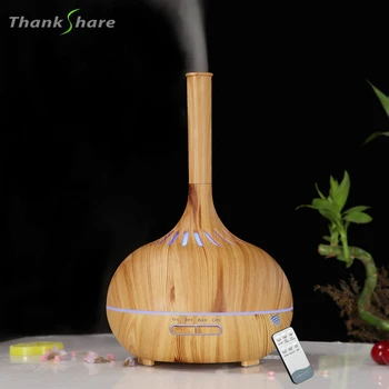 400ml Wood Grain Diffuser For Essential Oil Ultrasonice Aromatherapy Diffusers Aroma Cool Mist Remote Control Humidifier Timer 1
