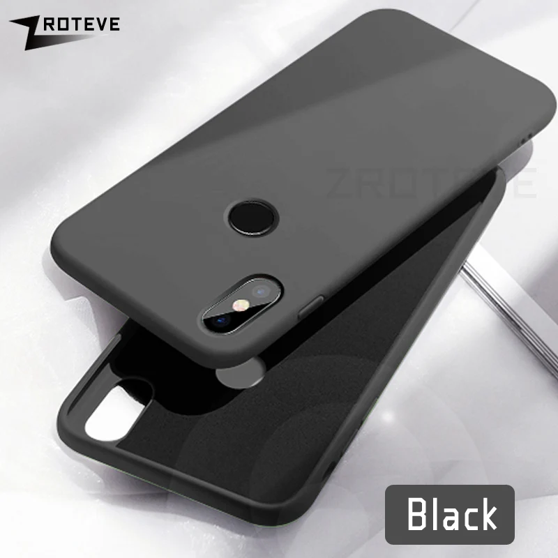 Black Чехлы для Xiaomi Mi A2 Lite чехол ZROTEVE Candy colors чехол мягкий жидкий силиконовый чехол для Xiaomi Mi A2Lite A2 Lite чехол - Цвет: Black