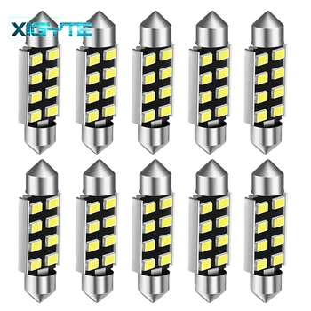 

10X Dome light LED Car Ceiling Light Festoon 31mm 36mm 39mm 42mm Led Light-emitting Diodes in the Car Interior Lighting Reading