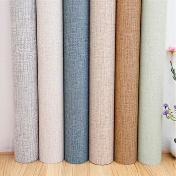 

3 Meters Thick Wallpaper PVC Solid Color Wall Sticker Kitchen Cupboards Furniture Sticker DIY Self-Adhesive Paper