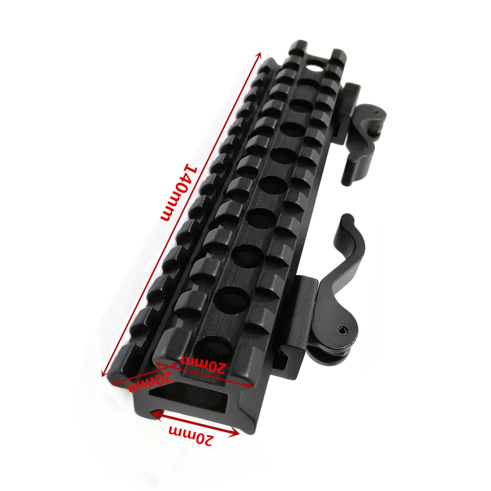 qd-45du-rail-YK Тактический стояк крепление быстрое отсоединение двойной рельс 20 мм стандартный Пикатинни для охотничьей винтовки страйкбол из оружия аксессуары - Цвет: qd-45du-rail-YK