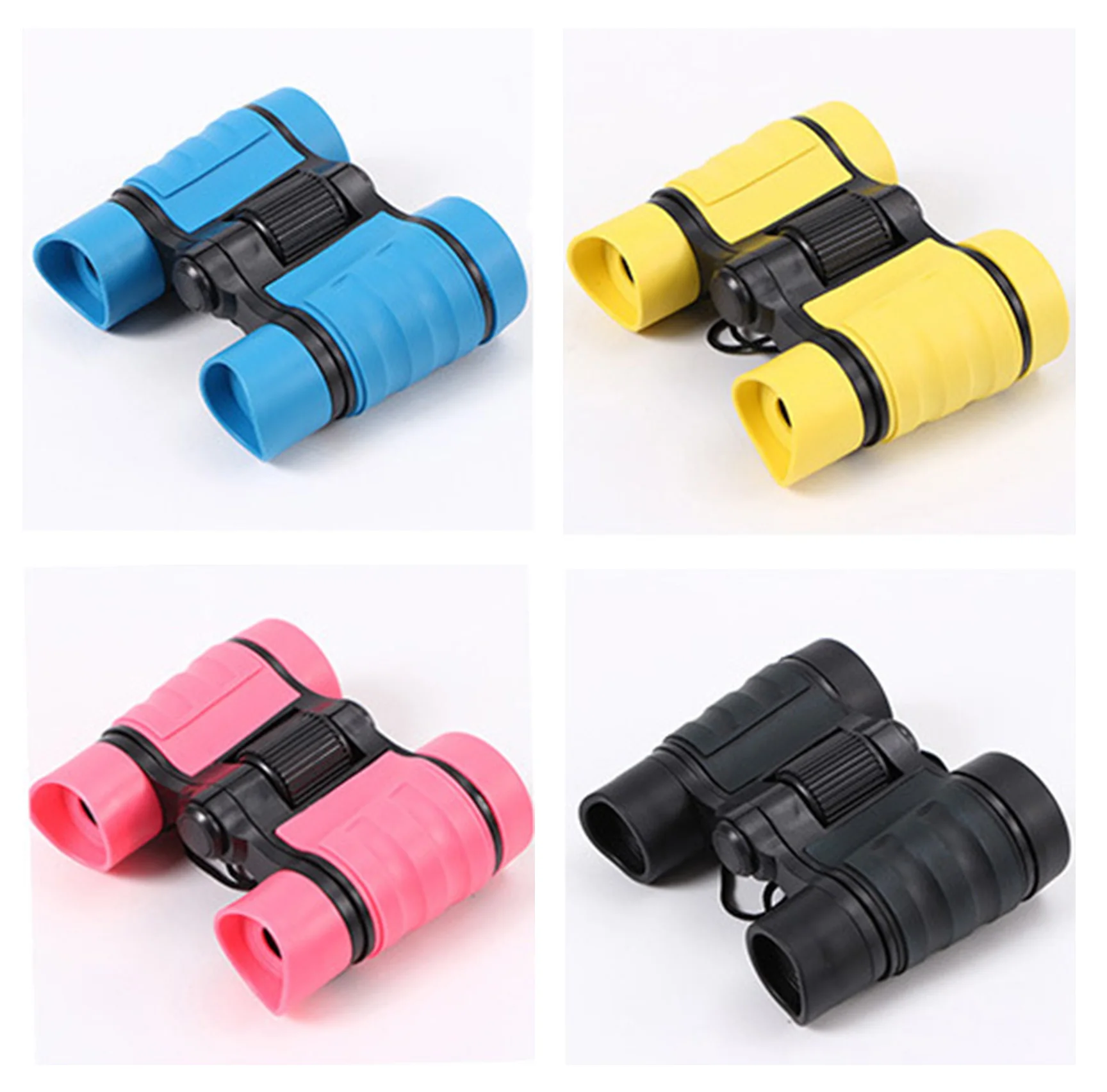 4x30 Children Binoculars Telescope Rubber Handle Pocket Size Plastic Optics Telescope Games Toy