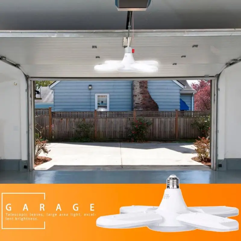 

E27 LED Foldable Fan Blade Ceiling Lights 45W 60W Super Bright Angle Adjustable Quick and Simple Installation without Tools