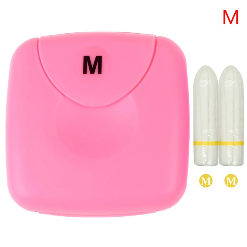 1 шт./лот, переносная гигиеническая салфетка для путешествий, вагинальные тампоны и тампоны, коробка для женщин, случайный выбор - Цвет: Style2  M random