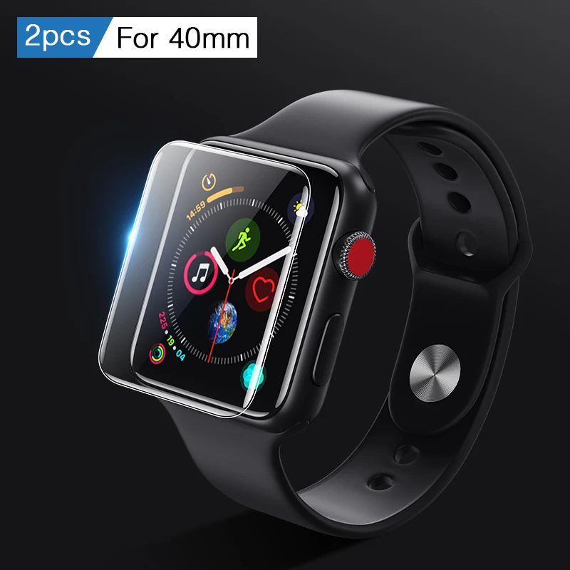 YKZ 2 шт Защитная пленка для Apple Watch 4 3 Гидрогелевая пленка для iWatch 2 1 полная защита для Apple Watch 38 мм 40 мм 42 мм 44 мм - Цвет: 2pcs 40mm