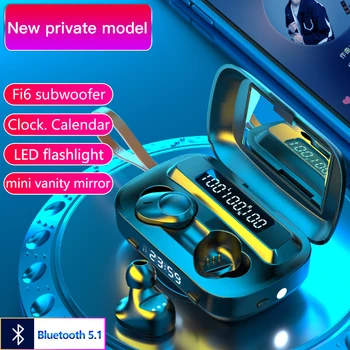 

M13 TWS Bluetooth 5.1 Earphone Wireless Headphones HIFI Sports Waterproof Wireless Earphones Touch Earbuds With Flashlight Clock