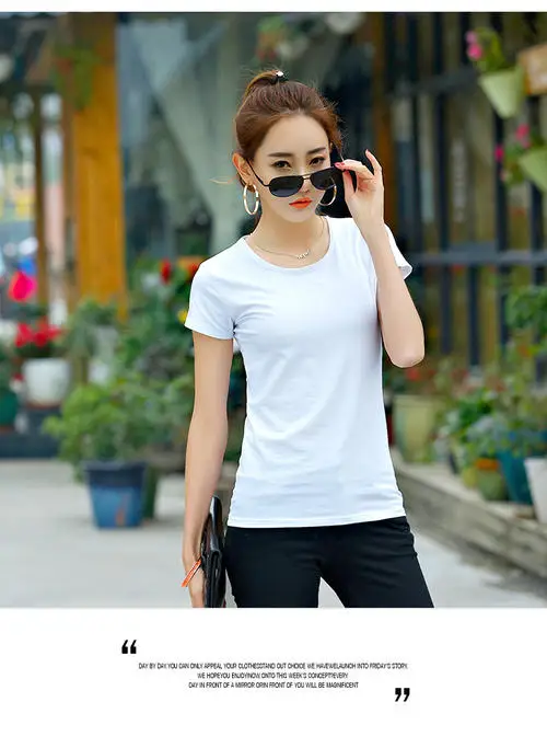 

Black T Shirt Women Clothes 2019 Fashion Tee Top multi Fashion Cotton Ladies Tee Shirt