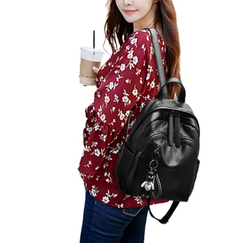 

Fashion Woman Backpack Shoulder Bag High Quality Youth PU Leather Backpacks for Teenage Girls Female School Bag /BY