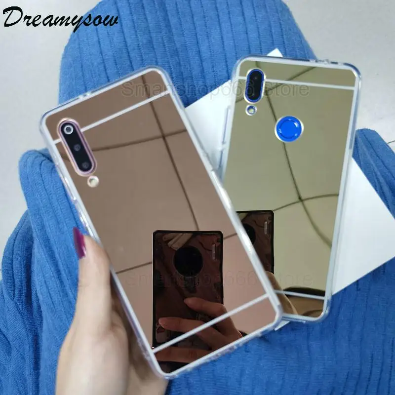 Роскошный зеркальный чехол для Xiaomi Redmi Note 5 6 7 8 Pro 8A 6A 5A note8 note7 Mi 9 8lite A2lite мягкий из