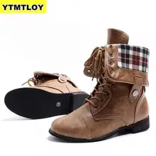 Г. Женские ботильоны женские ботинки с круглым носком на квадратном каблуке Лидер продаж, зимние ботинки на шнуровке