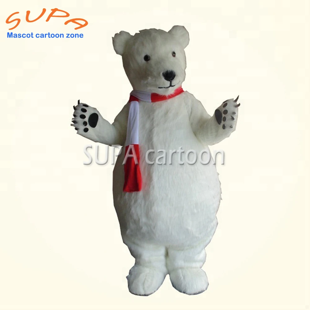 white teddy bear costume