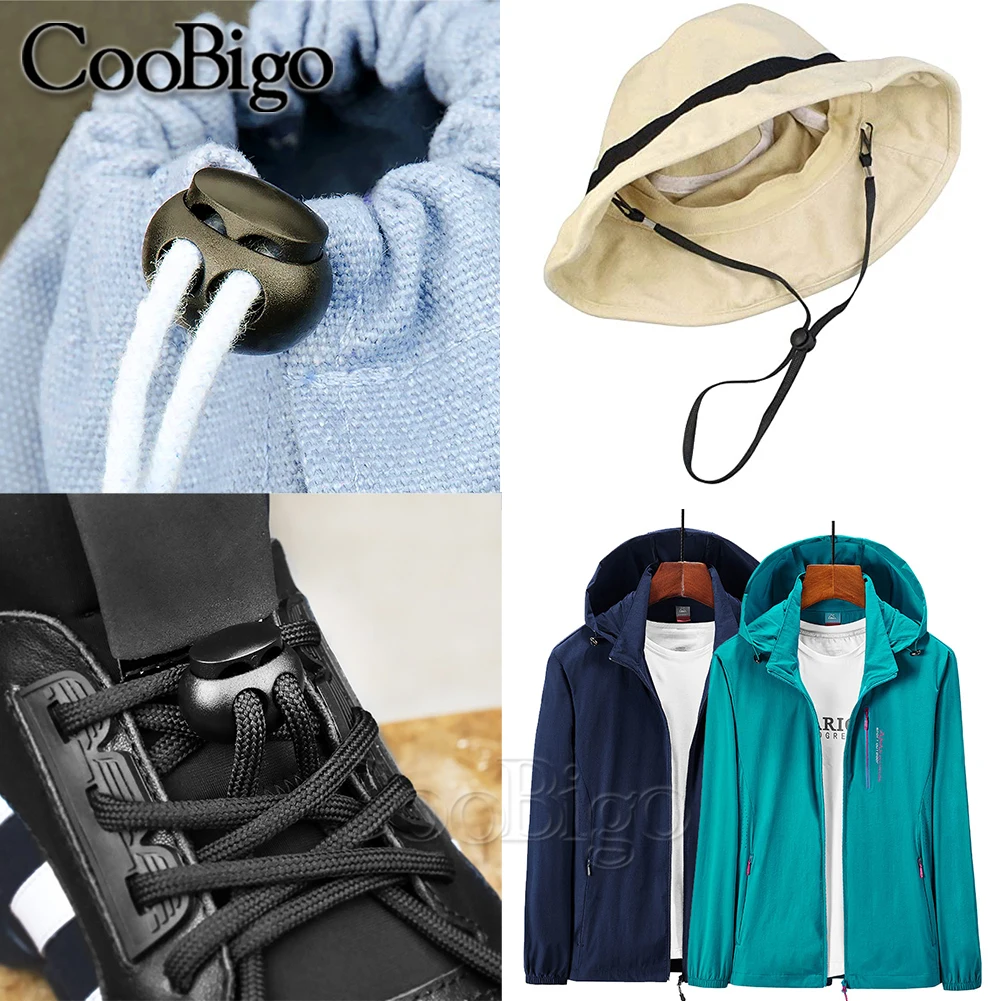 플라스틱 코드 잠금 스토퍼 토글 클립 로프 끈 의류 신발끈 파라코드 DIY 액세서리 6mm, 10 개